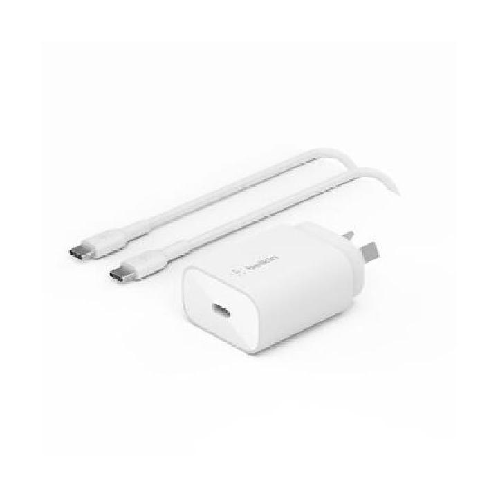 Belkin BoostCharge 25W USB-C Cubic Wall Charger White WCA012au1MWH-B6