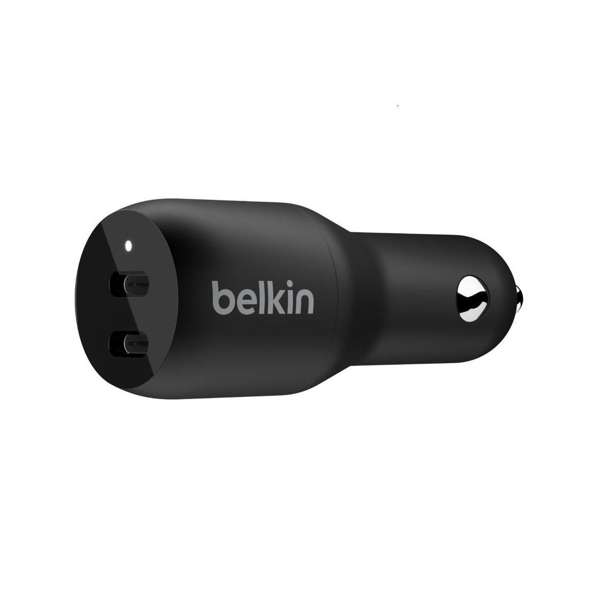 Belkin BoostCharge 36W Dual USB-C Car Charger Black 2xUSB-C (18W)