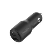 Belkin BoostCharge 42W Dual Port Car Charger Black USB-C USB-A PPS