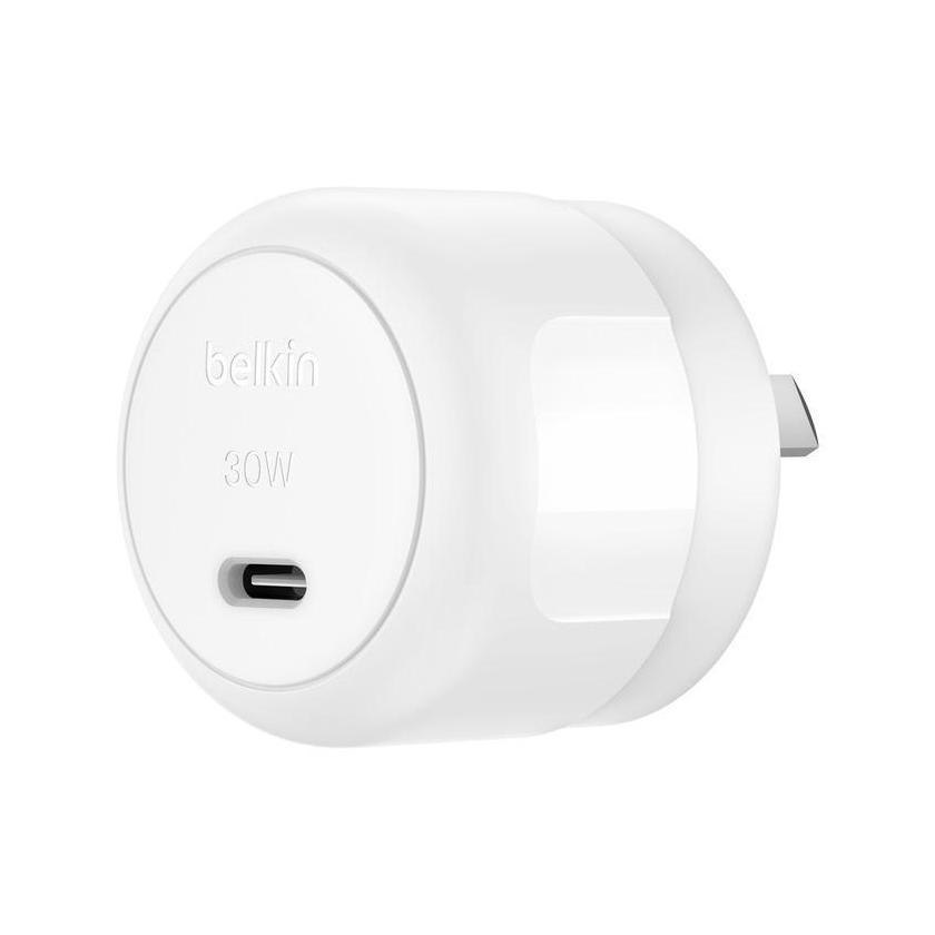 Belkin BoostCharge Compact 30W USB-C PD Wall Charger White