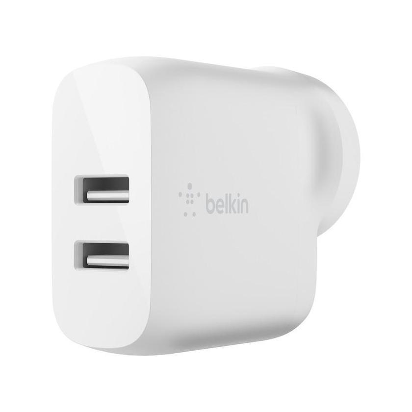 Belkin BoostCharge Dual USB-A Wall Charger 24W White