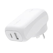 Belkin BoostCharge Dual Wall Charger 42W White 30W USB-C 12W USB-A