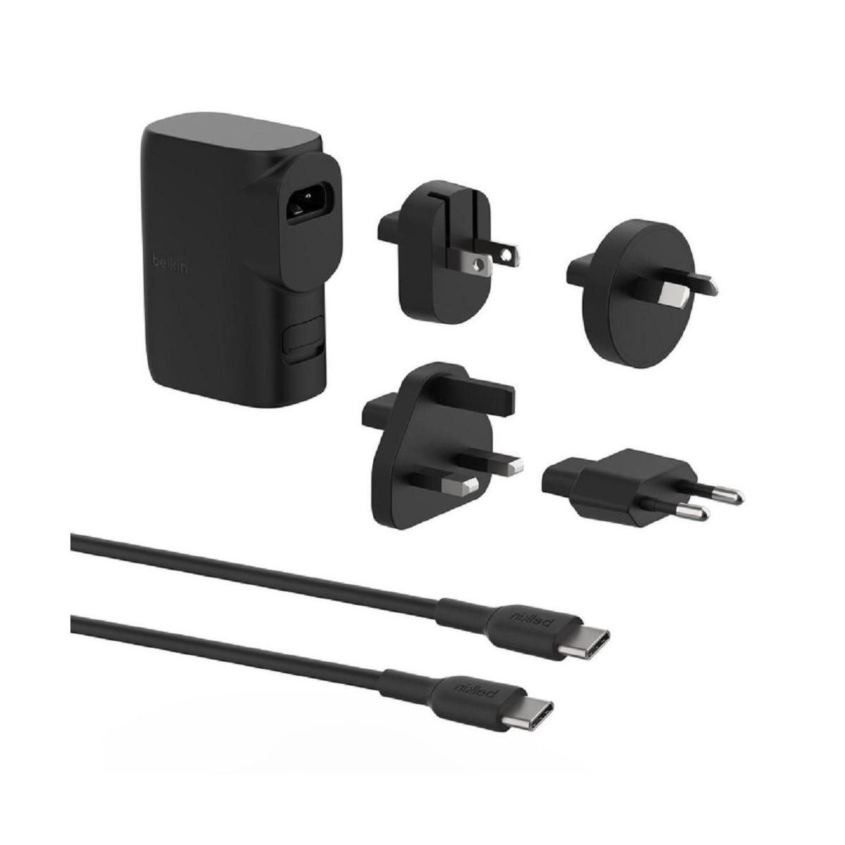 Belkin BoostCharge Hybrid 25W Wall Charger+5k mAh Power Bank(20W)+Tavel Adapt...