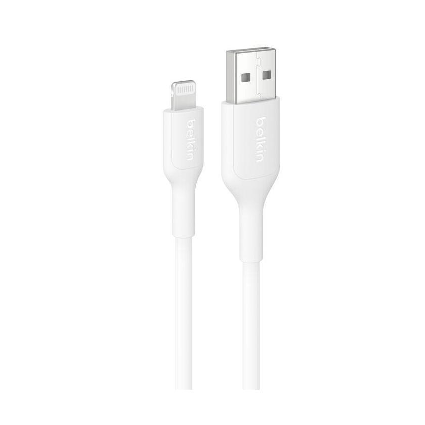 Belkin BoostCharge Lightning to USB-A Cable 1M White 2.4A/15W 480Mbps 300K+ Bends