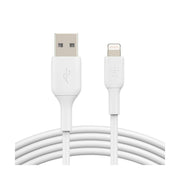 Belkin BoostCharge Lightning to USB-A Cable 1M White 2.4A 480Mbps 25K+ Bend