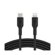 Belkin BoostCharge Lightning to USB-C Cable 1M Black 3A/18W 480Mbps 25K+ Bends