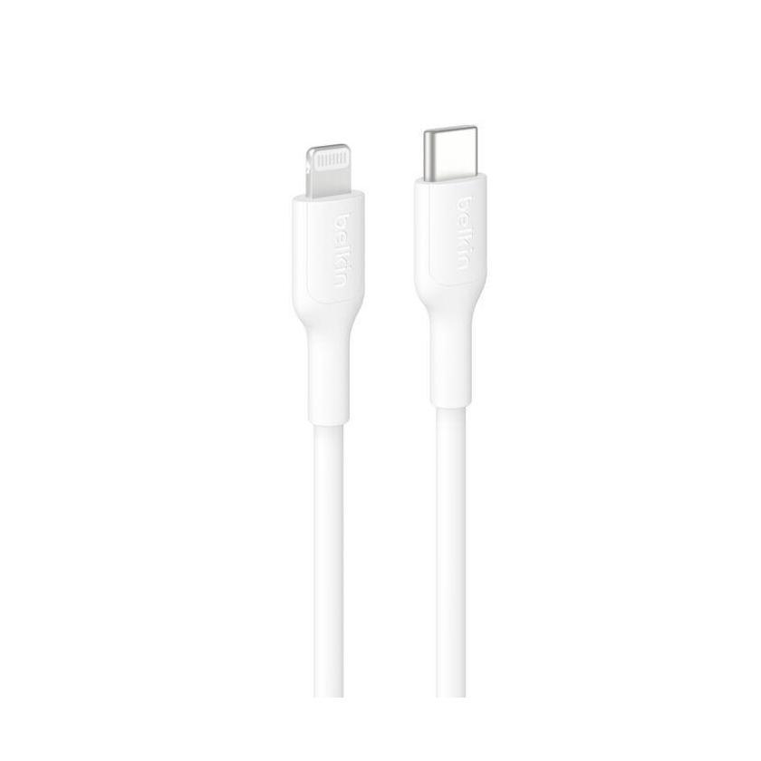 Belkin BoostCharge Lightning to USB-C Cable (1M) - White (CAA021FQ1MWH) 3A/15...
