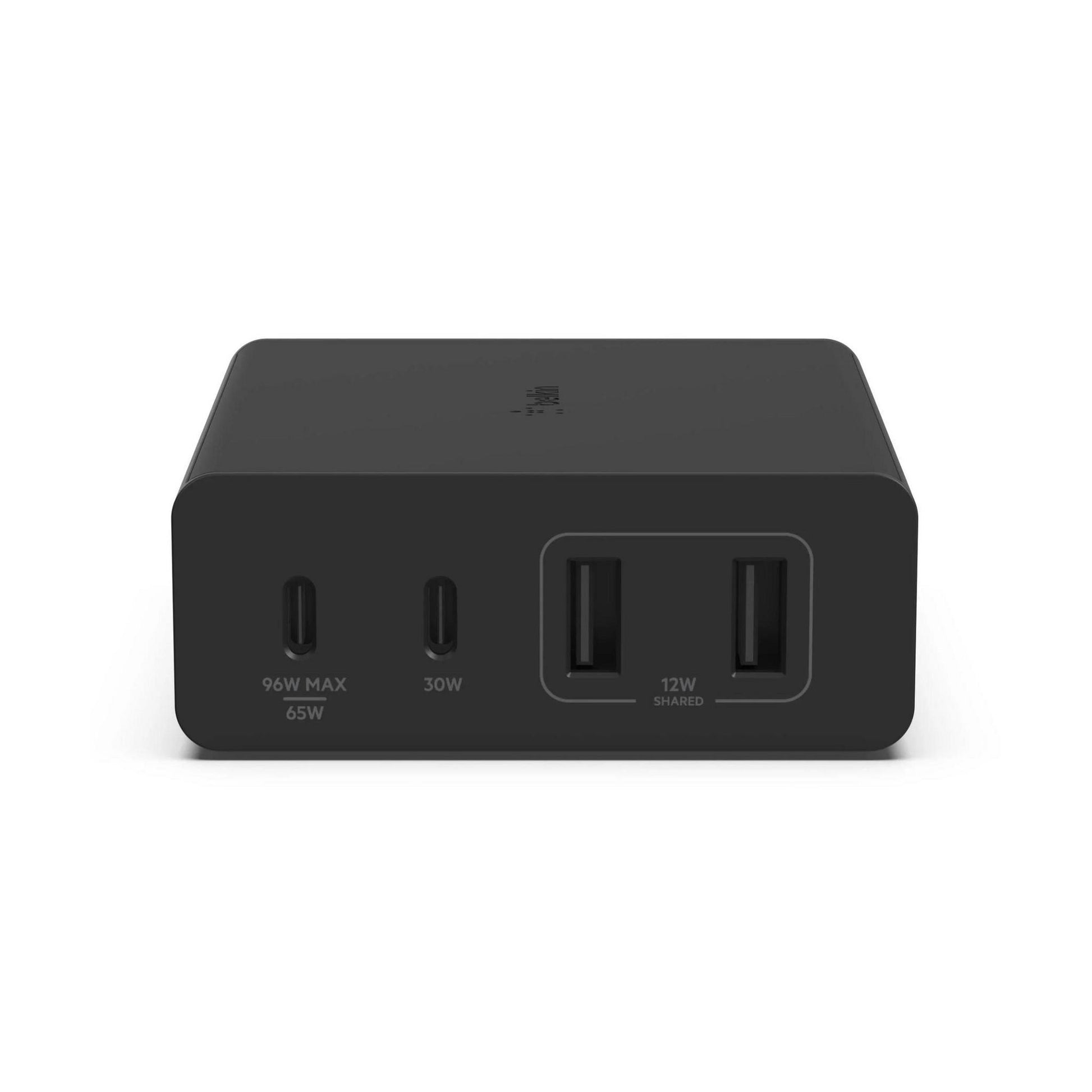 Belkin BoostCharge Pro 108W USB-C 4-Port GaN Wall Charger Black 2xUSB-C 2xUSB-A