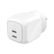 Belkin BoostCharge Pro 50W Dual USB-C GaN Wall Charger White