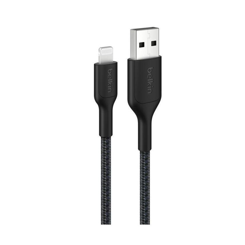 Belkin BoostCharge Pro Braided Lightning to USB-A Cable 2M Black CAA020FQ2MBK