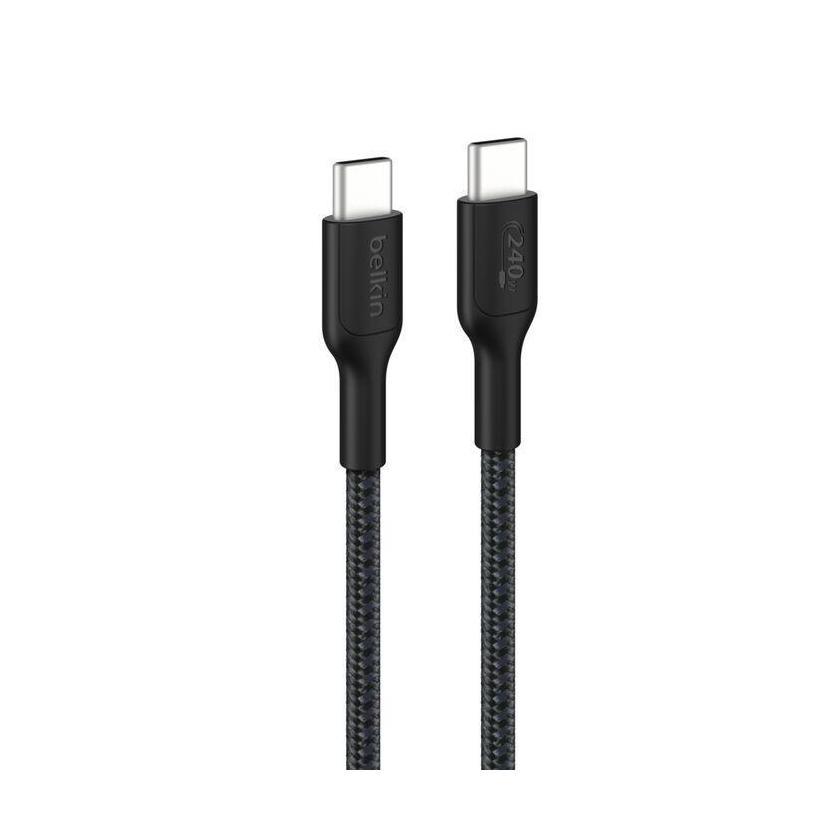 Belkin BoostCharge Pro Braided USB-C to USB-C Cable 1M Black 5A/240W 480Mbps