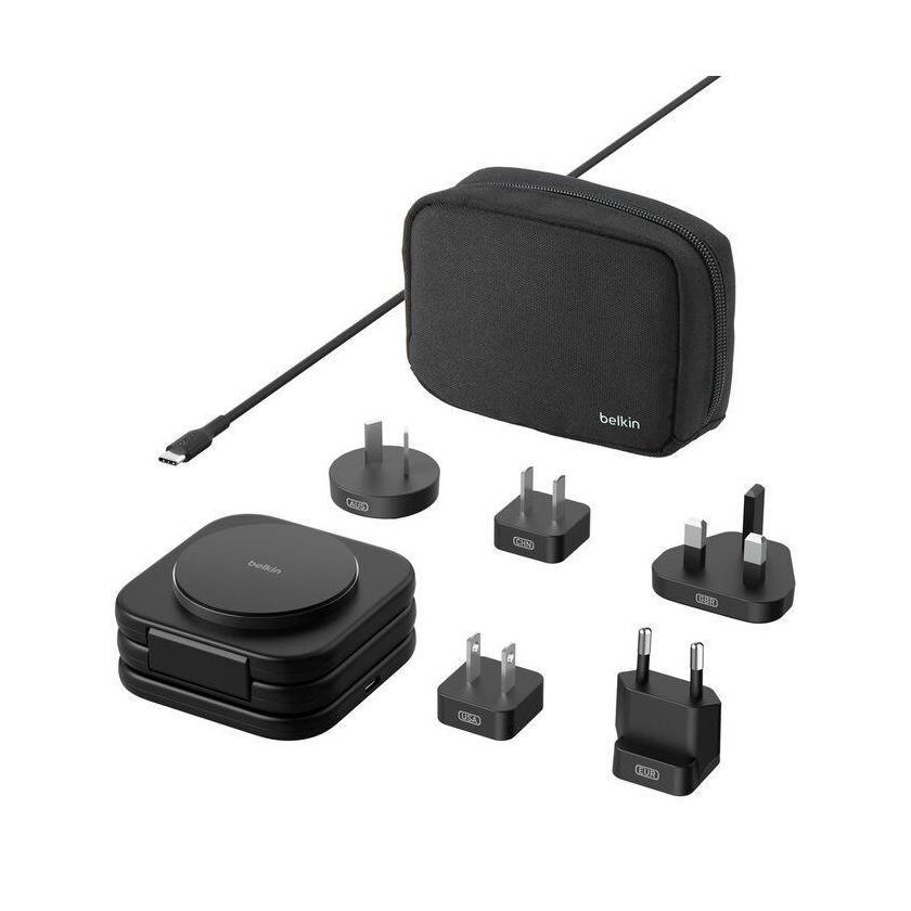 Belkin BoostCharge Pro Convertible 3-in-1 Magnetic Wireless Charging Travel P...