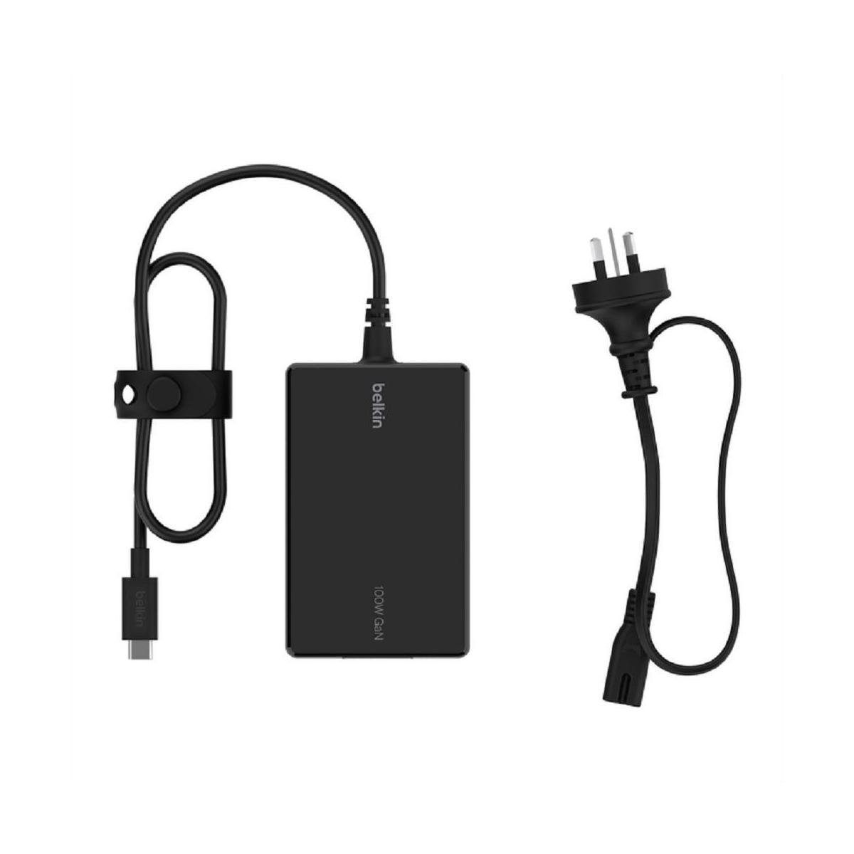 Belkin Connect USB-C Core 100W GaN Power Adapter 1.5M Cable Black