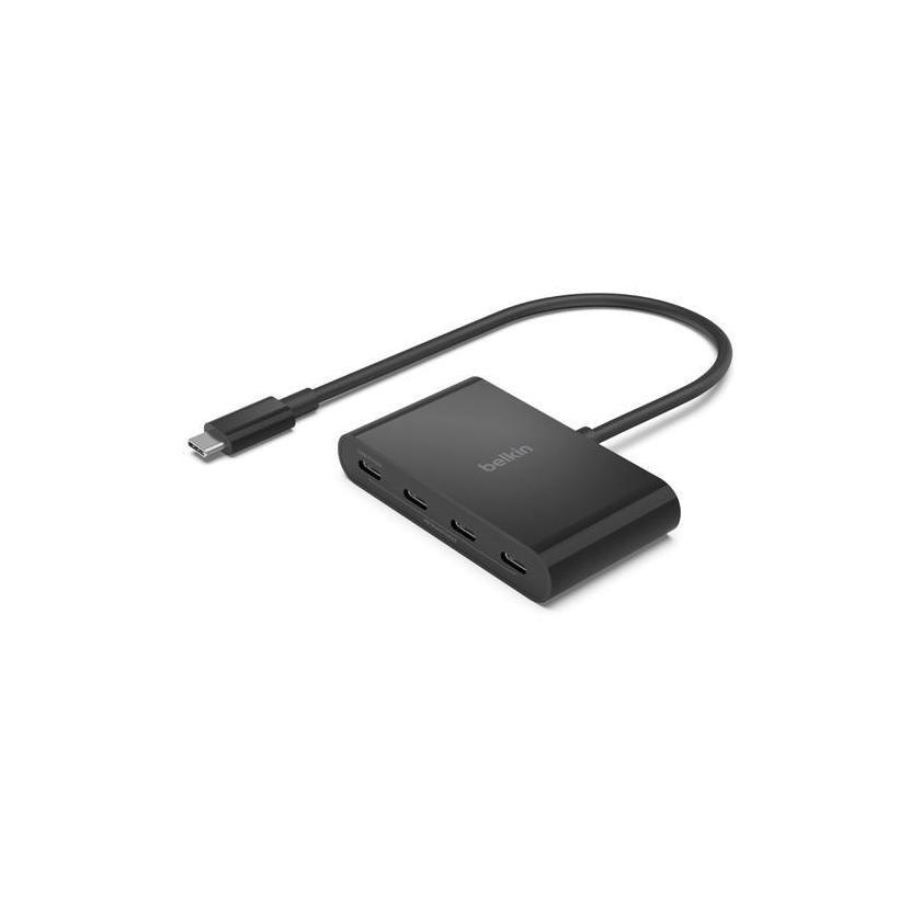 Belkin Connect USB-C to 4-Port Hub Black 100W PD 10Gbps 4x USB-C 3.2 Gen2Ports
