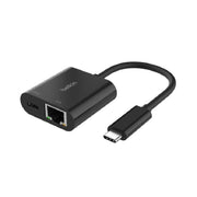 Belkin Connect USB-C to Ethernet + Charge Adapter Black Gigabit Ethernet 100W PD