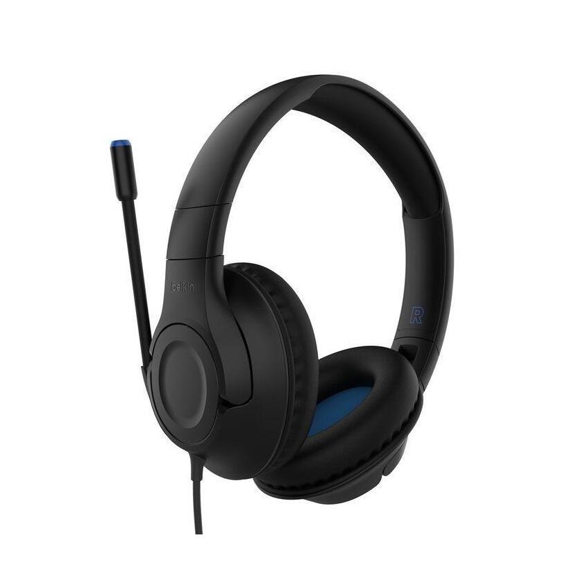Belkin SoundForm Inspire USB-C Wired Over-Ear Headset for Kids Black 85dB Volume Cap