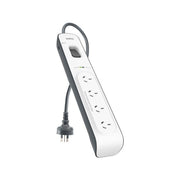 Belkin SurgeMaster 4-Outlet Surge Protection Strip with 2M Power Cord - White...