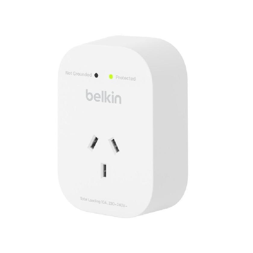 Belkin SurgePro 1-Outlet Surge Protector - White (SRA010AU) 1800 Joules