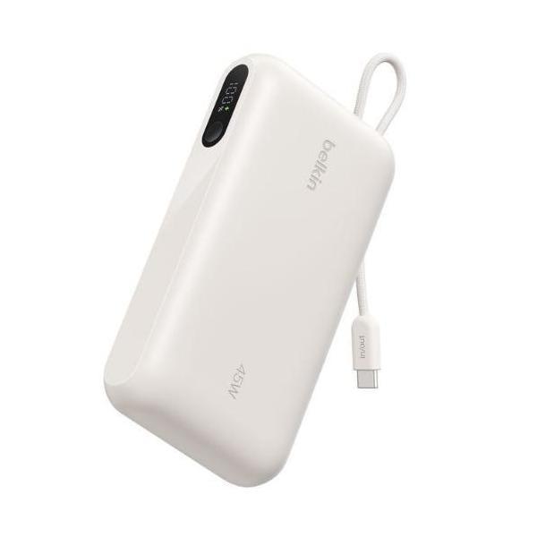 Belkin UltraCharge 20K mAh Power Bank Display 2xUSB-C 1xUSB-A Sand
