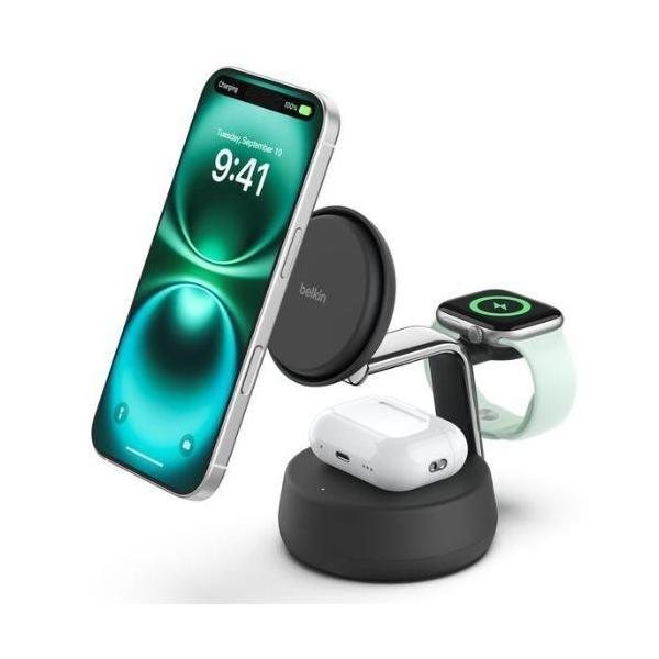 Belkin UltraCharge Pro 3-in-1 Magnetic Charging Dock Qi2 25W 45W Wall Charger