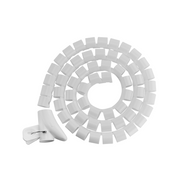 Brateck 1000x30mm 30mm Diameter Coiled PE Tube Cable Sleeve White LS