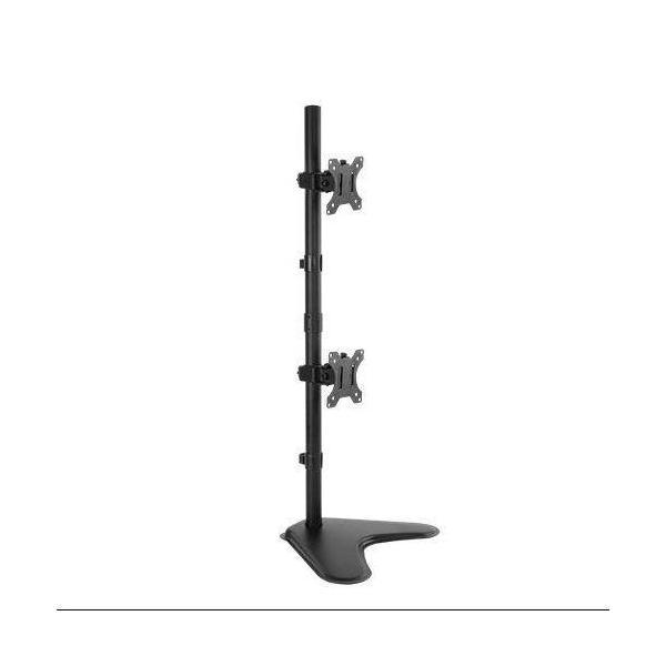 Brateck Dual Free Standing Screens Economical Double Joint Articulating Steel...