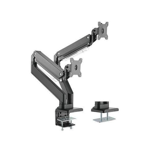 Brateck Dual Monitor Heavy-Duty Gas Spring Arm 17-35" 15KG VESA 75x75/100x100