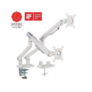 Brateck Dual Monitor Slim Aluminum Spring Arm 17-32" 9KG VESA 75x75/100x100 White