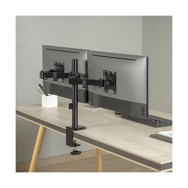 Brateck Dual-Monitor Steel Articulating Arm 17-32" 20KG VESA 75x75/100x100 Black
