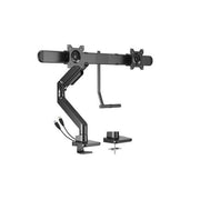 Brateck LDT81-C022UC-B Dual Monitor Arm USB-A/USB-C Ports 17-32" Black