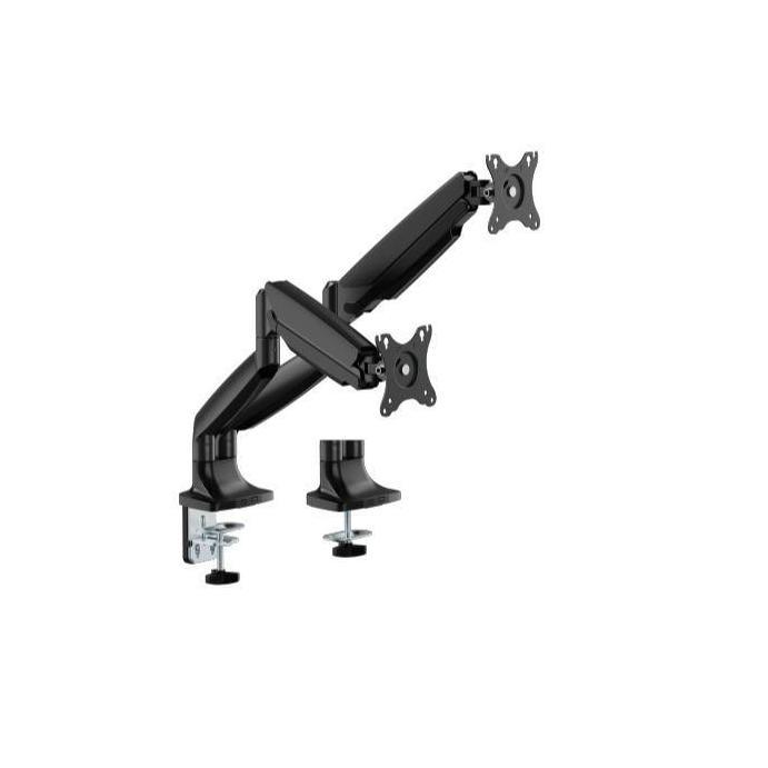 Brateck LDT82-C024-BK Dual Screen Heavy-Duty Gas Spring Monitor Arm 17-35" Matte Black