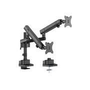 Brateck LDT84-C024P-B Dual Screen Heavy-Duty Mechanical Spring Monitor Arm Black