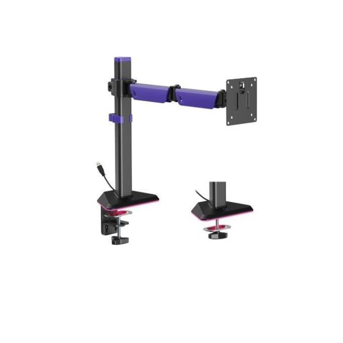 Brateck LDT89-C012L Articling RGB Lighting Gaming Monitor Arm 17-40" Matte Black