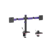 Brateck LDT89-C024L 17-32" Matte Black Articulating RGB Gaming Dual Monitor Arm