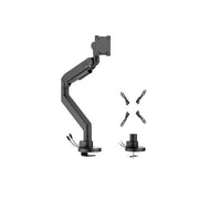 Brateck LDT92-C012UC-B Heavy-Duty Gas Spring Monitor Arm USB Port Matte Black