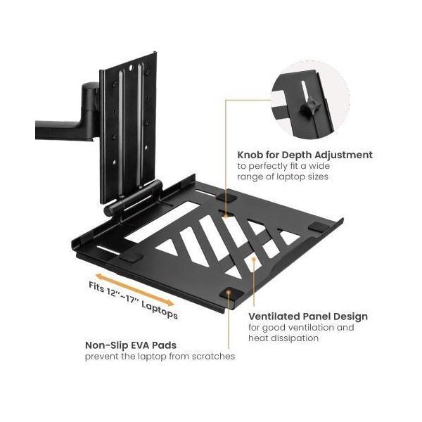 Brateck LS Adjustable Laptop Tray 12-17" VESA 75x75