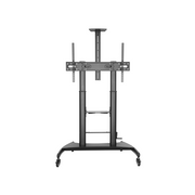 Brateck LS Large Screen Telescopic TV Cart 60-100" 100kg Matte Black