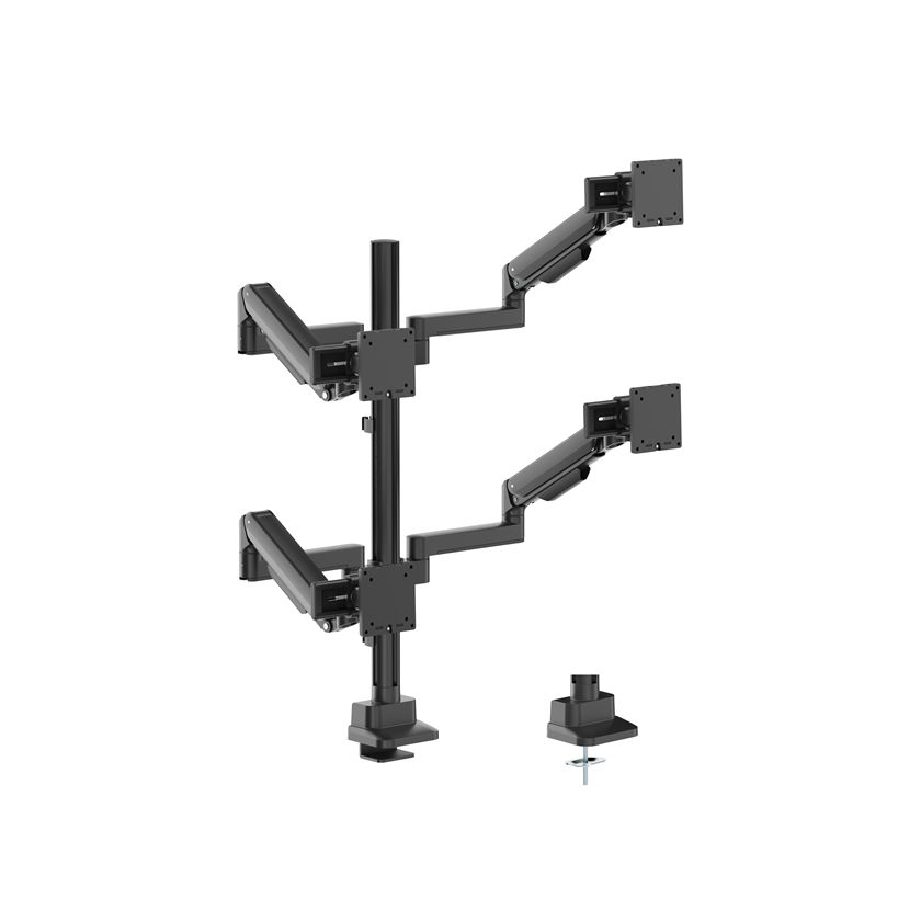 Brateck Modular Mechanical Spring Quad Monitor Arm 17-40" 11KG Slider LS