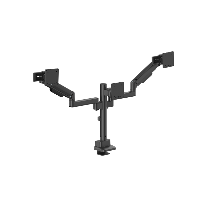 Brateck Modular Mechanical Spring Triple Monitor Arm 17-27" 11KG VESA 75x75/100x100 Black
