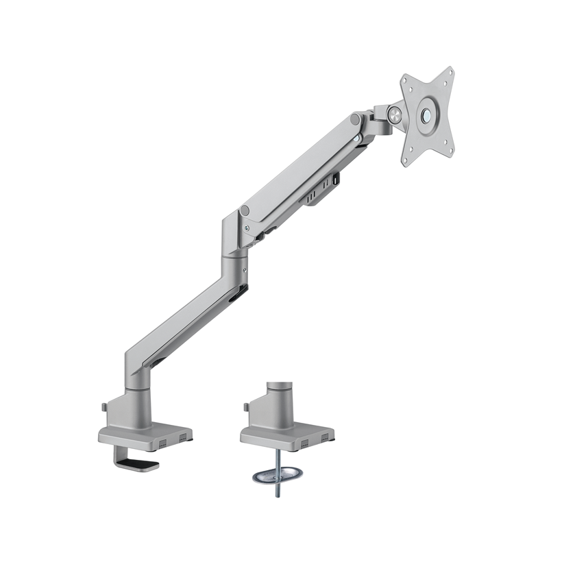 Brateck Single Monitor Thin Gas Spring Arm 17-32" 9KG VESA 75x75/100x100 Silver