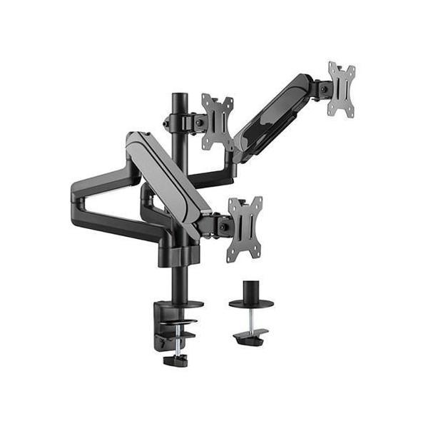 Brateck Triple Monitor Pole-Mounted Gas Spring Arm 17-27" 7KG VESA 75x75/100x100
