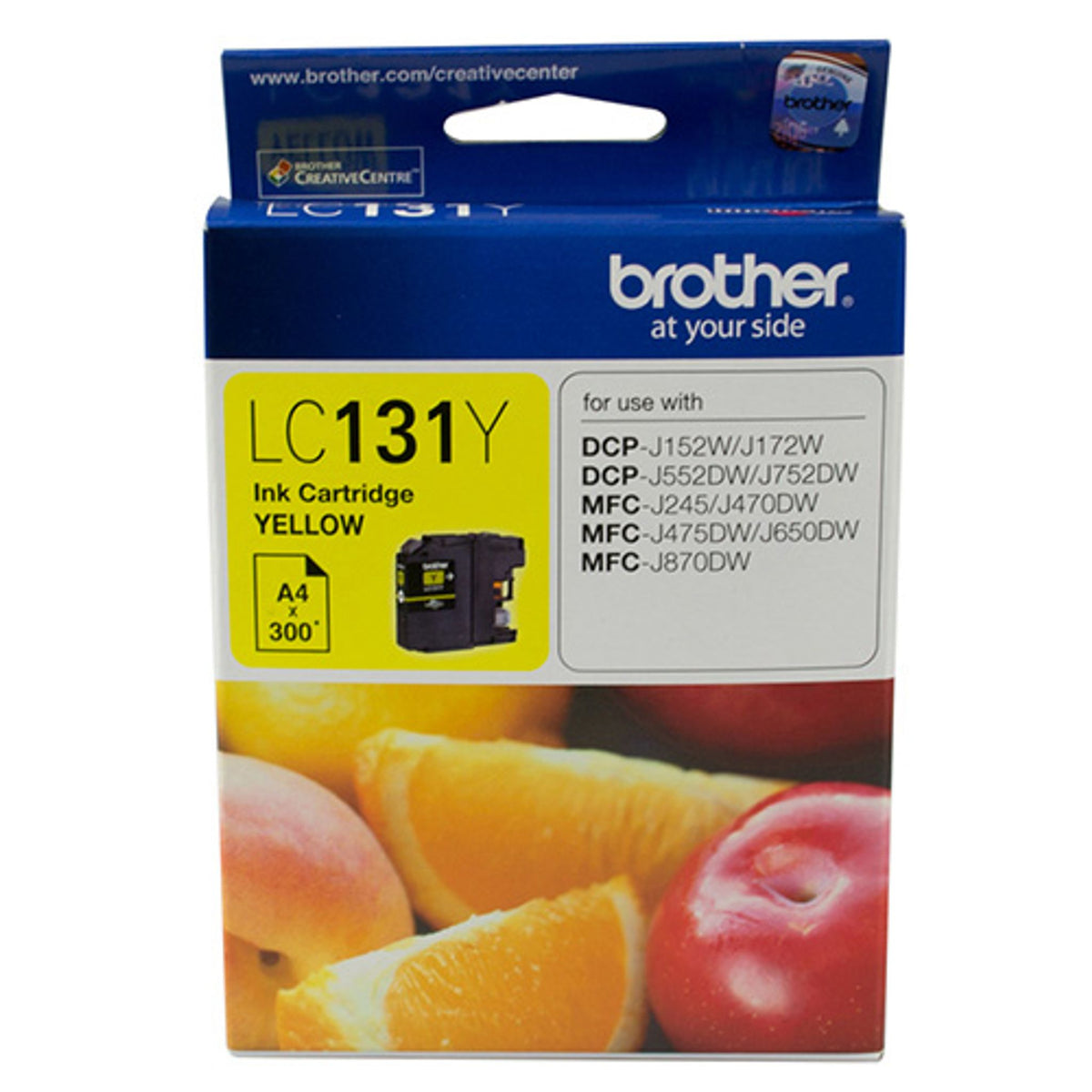 Brother LC-131Y Yellow Ink Cartridge for DCP-J152W Up to 300 Pages