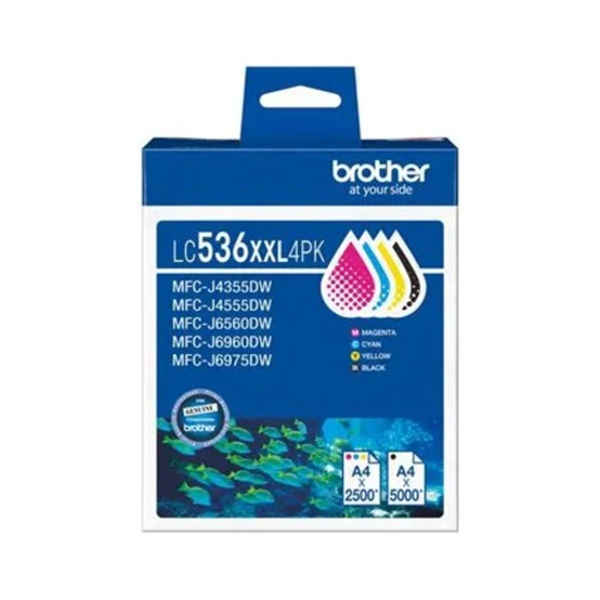Brother LC536XXL 4PK Value Pack Black Cyan Magenta Yellow Toner Cartridges