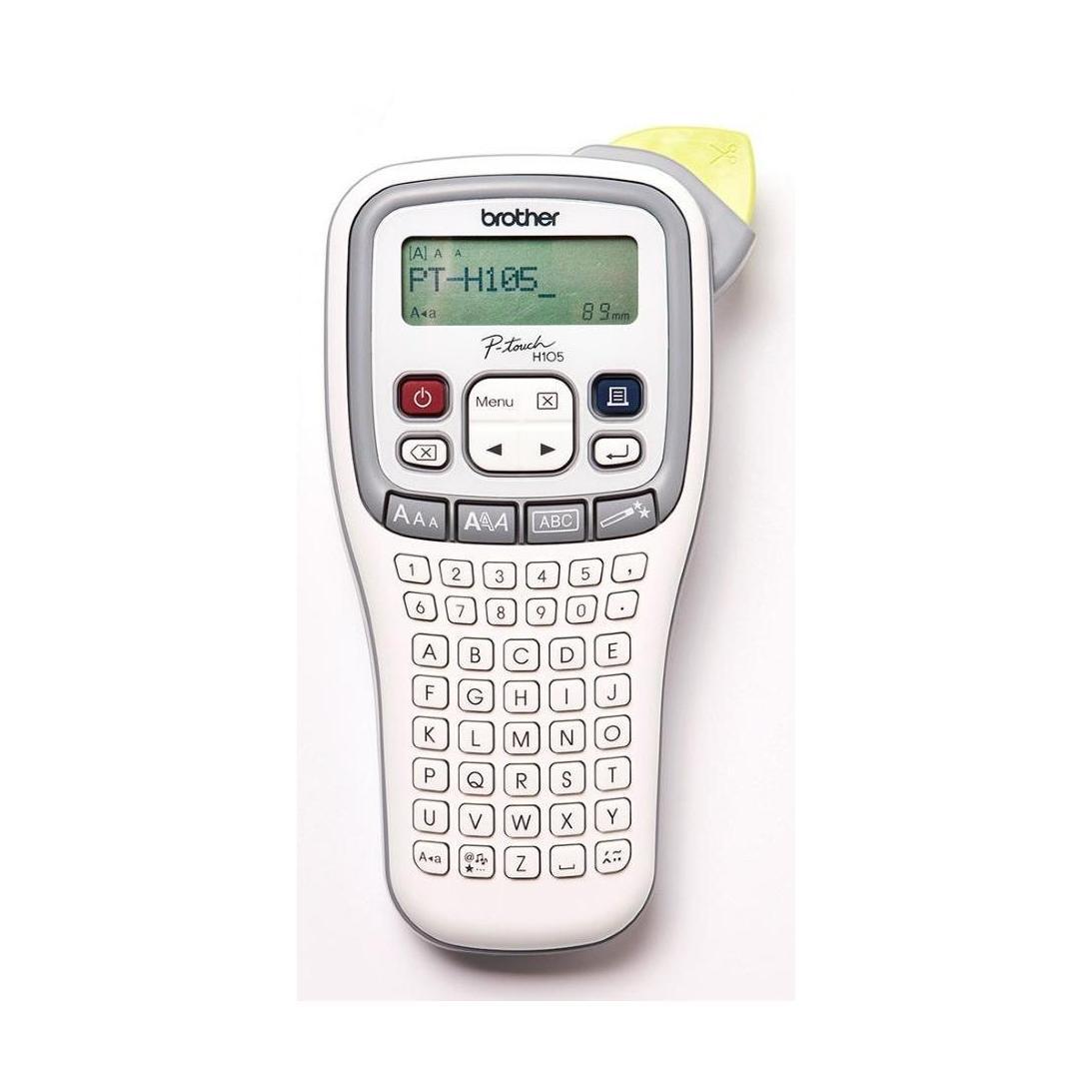 Brother PTH105 White/Gray Accent Handheld Label Maker 3.5-12mm TZE Tape Model