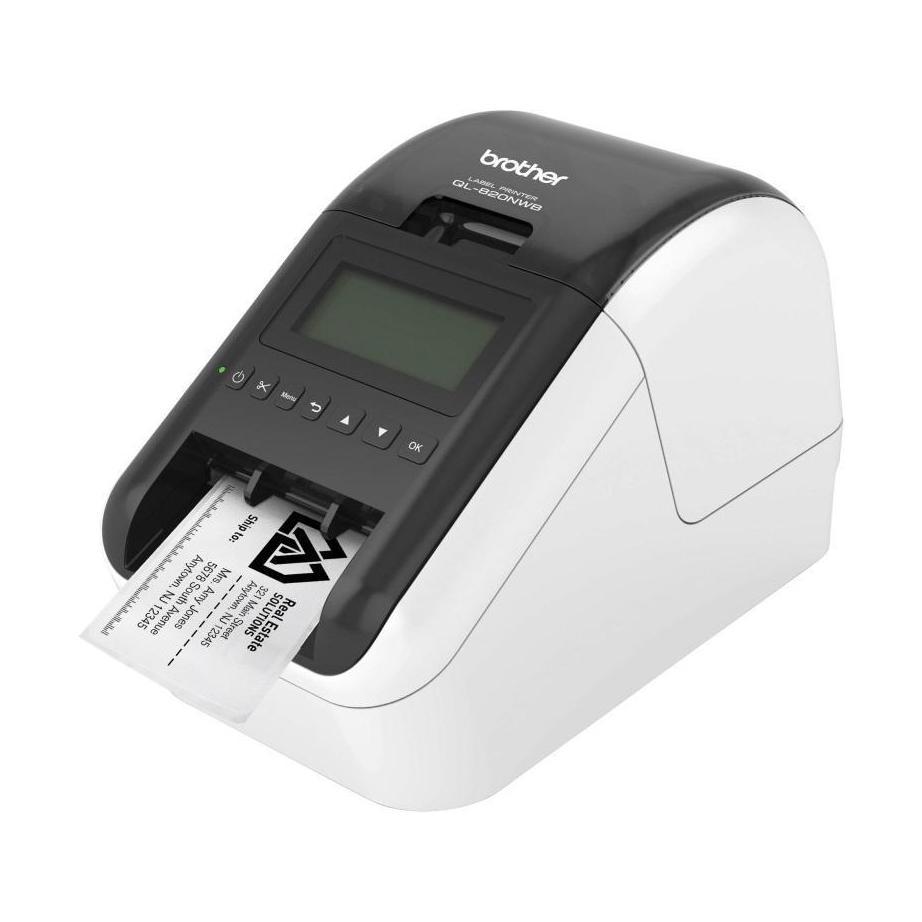 Brother QL-820NWB Wireless Networkable Label Printer Up to 62mm Black Red