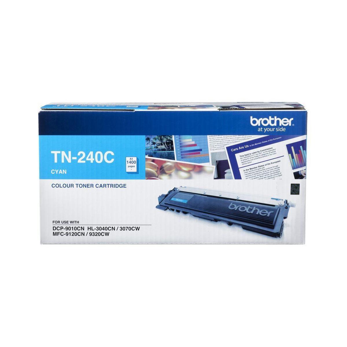 Brother TN-240C Colour Laser Toner Cyan 1400 Pages HL-3040CN DCP-9010CN