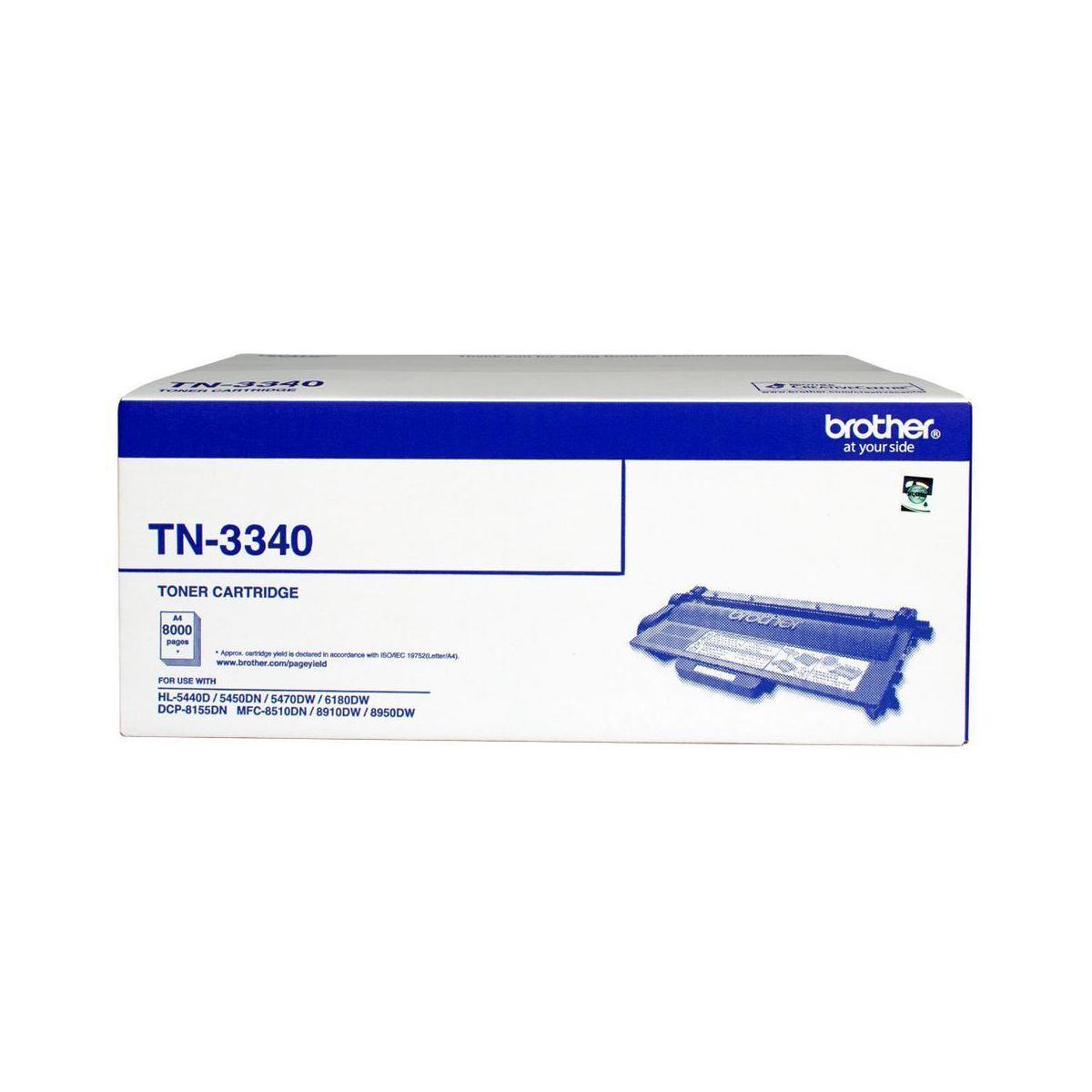 Brother TN-3340 Mono Laser Toner - High Yield - Up to 8000 Pages