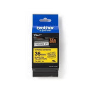 Brother TZE-S661 36mm Black on Yellow Strong Adhesive TZe Tape