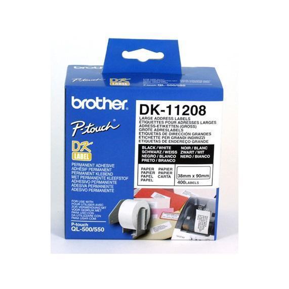 Brother White Standard Large Address Label 38mm x 90mm 400 per Roll
