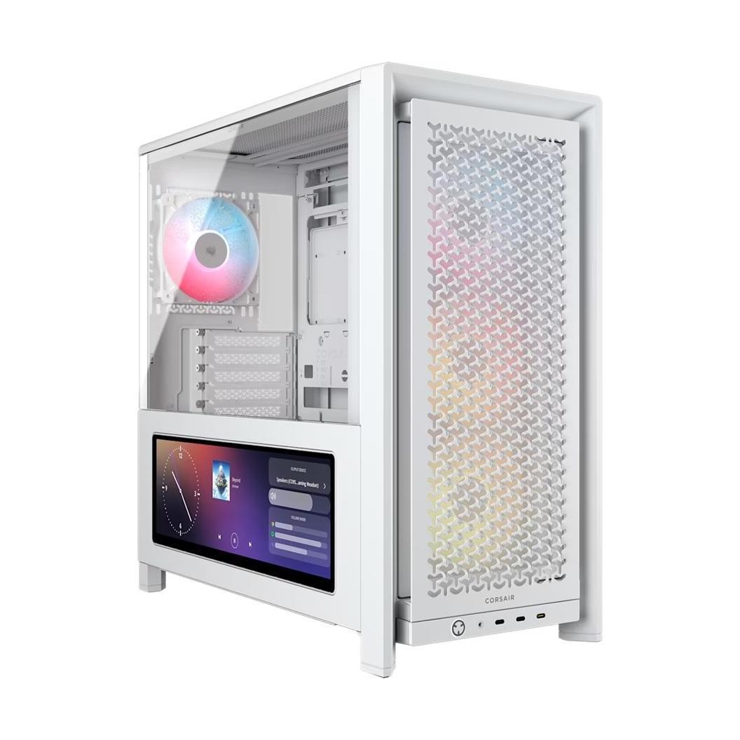 Corsair FRAME 4000D LCD RS ARGB Premium Mid-Tower PC Case- White ATX/mATX/ITX...